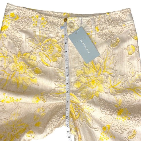 Antonio Melani Alexa Soutache Embroidered Linen Blend Wide Leg Pants NWT 6 - Picture 8 of 14